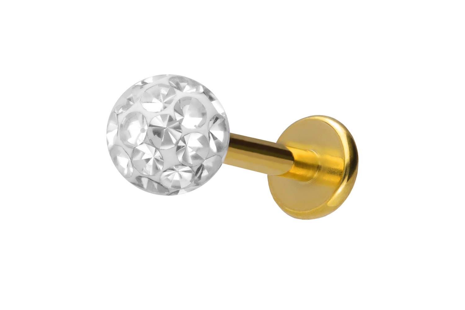 Titan Labret Piercing mit Innengewinde EPOXY-KUGEL